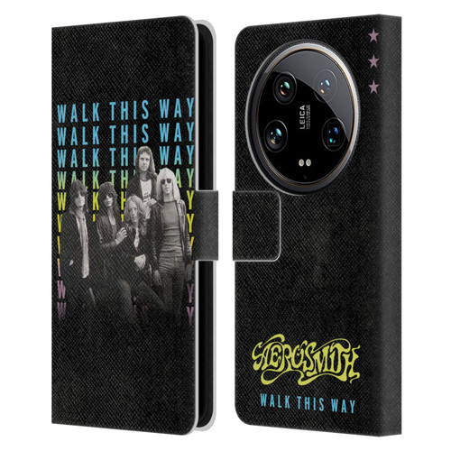 Aerosmith Classics Walk This Way Leather Book Wallet Case Cover For Xiaomi 14 Ultra