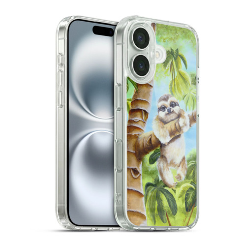 Lisa Sparling Creatures Cutest Sloth Soft Gel Case for Apple iPhone 16 & MagSafe
