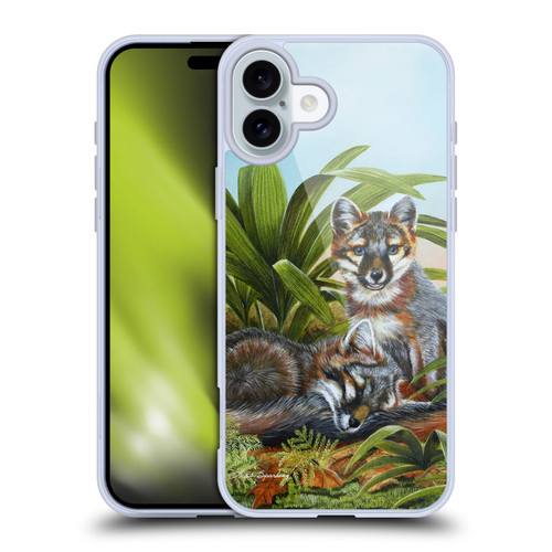 Lisa Sparling Creatures Red Fox Kits Soft Gel Case for Apple iPhone 16 Plus