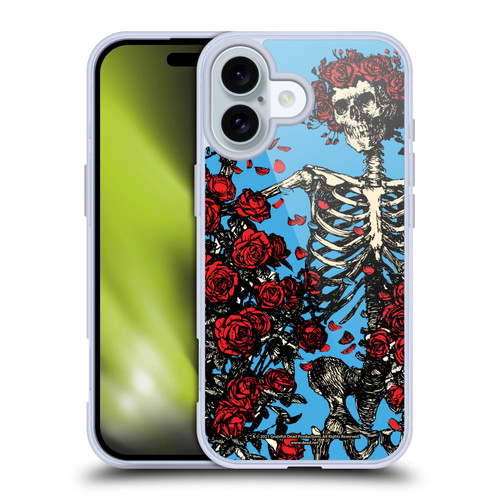 Grateful Dead Trends Bertha Skull Roses Soft Gel Case for Apple iPhone 16 & MagSafe