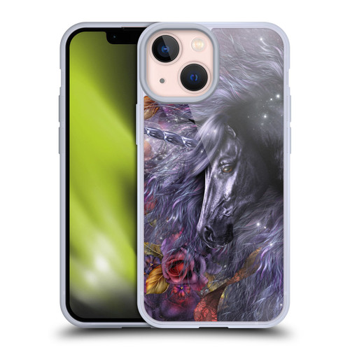 Laurie Prindle Fantasy Horse Blue Rose Unicorn Soft Gel Case for Apple iPhone 13 Mini
