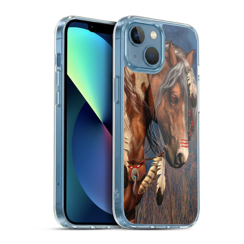 Laurie Prindle Fantasy Horse Native American War Pony Soft Gel Case for Apple iPhone 13 Mini & MagSafe