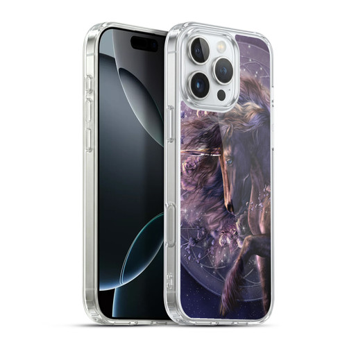 Laurie Prindle Fantasy Horse Chimera Black Rose Unicorn Soft Gel Case for Apple iPhone 16 Pro Max & MagSafe