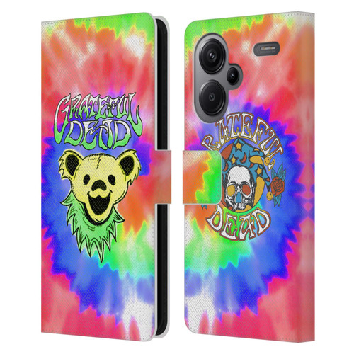 Grateful Dead Trends Bear Tie Dye Leather Book Wallet Case Cover For Xiaomi Redmi Note 13 Pro Plus 5G