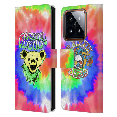 Grateful Dead Trends Bear Tie Dye Leather Book Wallet Case Cover For Xiaomi 14