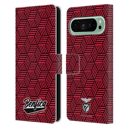 S.L. Benfica 2021/22 Crest Geometric Leather Book Wallet Case Cover For Google Pixel 9 Pro XL