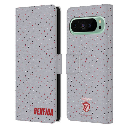 S.L. Benfica 2021/22 Crest Triangles Leather Book Wallet Case Cover For Google Pixel 9 Pro XL
