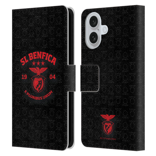 S.L. Benfica 2021/22 Crest E Pluribus Unum Leather Book Wallet Case Cover For Apple iPhone 16