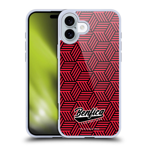 S.L. Benfica 2021/22 Crest Geometric Soft Gel Case for Apple iPhone 16 Plus