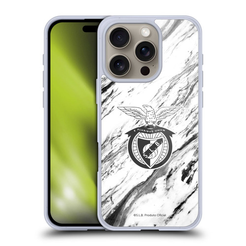 S.L. Benfica 2021/22 Crest Marble Soft Gel Case for Apple iPhone 16 Pro