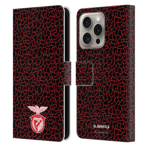 S.L. Benfica 2021/22 Crest Mosaic Pattern Leather Book Wallet Case Cover For Apple iPhone 16 Pro