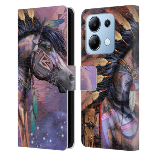 Laurie Prindle Fantasy Horse Native American Shaman Leather Book Wallet Case Cover For Xiaomi Redmi Note 13/13 Pro 5G