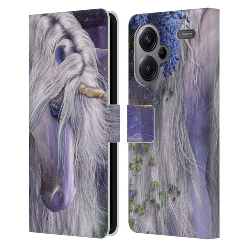 Laurie Prindle Fantasy Horse Moonlight Serenade Unicorn Leather Book Wallet Case Cover For Xiaomi Redmi Note 13 Pro Plus 5G