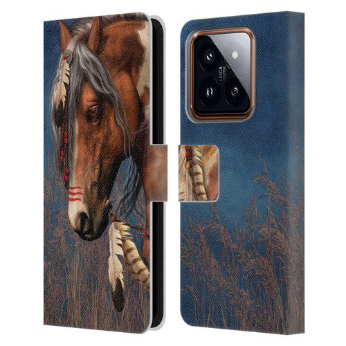 Laurie Prindle Fantasy Horse Native American War Pony Leather Book Wallet Case Cover For Xiaomi 14