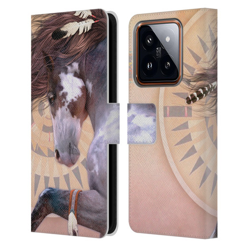 Laurie Prindle Fantasy Horse Native Spirit Leather Book Wallet Case Cover For Xiaomi 14