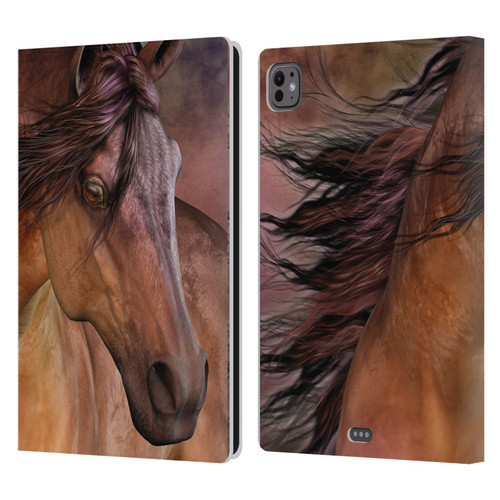 Laurie Prindle Western Stallion Belleze Fiero Leather Book Wallet Case Cover For Apple iPad Pro 11 M4 2024