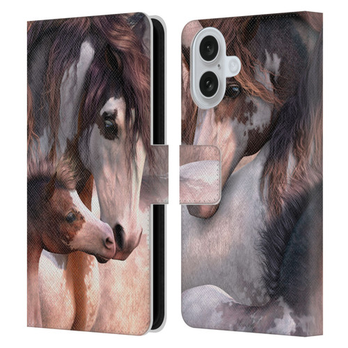 Laurie Prindle Western Stallion Generations Leather Book Wallet Case Cover For Apple iPhone 16