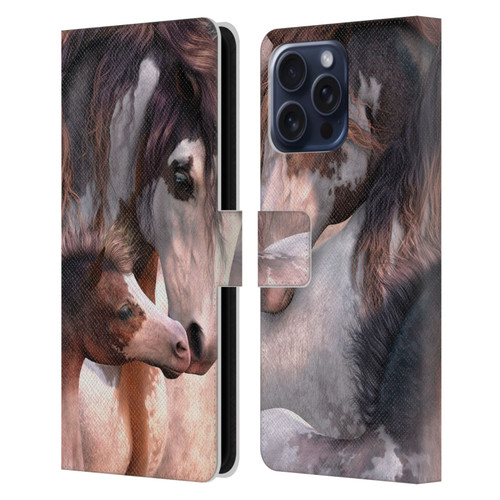 Laurie Prindle Western Stallion Generations Leather Book Wallet Case Cover For Apple iPhone 16 Pro Max