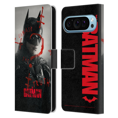 The Batman Posters Unmask The Truth Leather Book Wallet Case Cover For Google Pixel 9 / Pixel 9 Pro