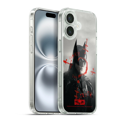 The Batman Posters Unmask The Truth Soft Gel Case for Apple iPhone 16 Plus & MagSafe