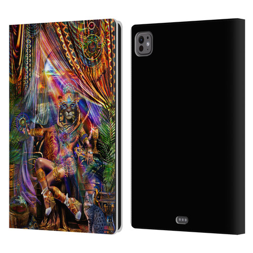 Jumbie Art Gods and Goddesses Bastet Leather Book Wallet Case Cover For Apple iPad Pro 11 M4 2024