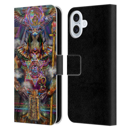 Jumbie Art Gods and Goddesses Horus Leather Book Wallet Case Cover For Apple iPhone 16 Plus