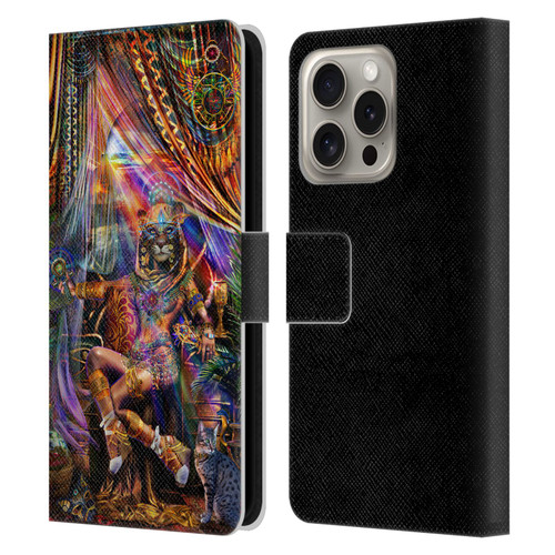 Jumbie Art Gods and Goddesses Bastet Leather Book Wallet Case Cover For Apple iPhone 16 Pro
