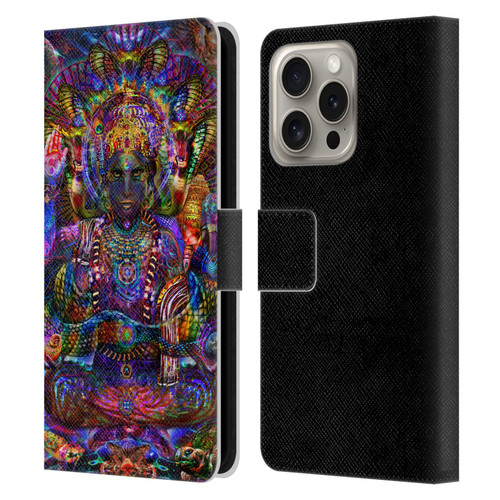 Jumbie Art Gods and Goddesses Vishnu Leather Book Wallet Case Cover For Apple iPhone 16 Pro