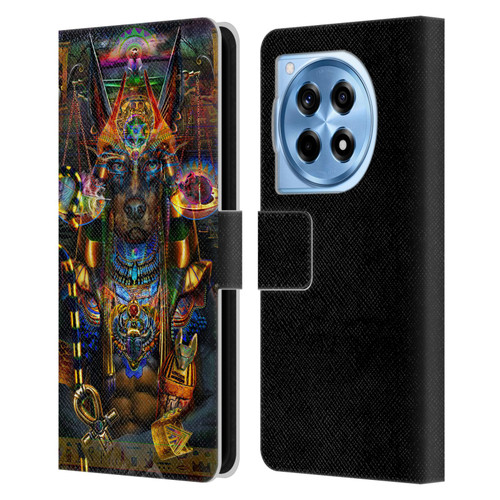 Jumbie Art Gods and Goddesses Anubis Leather Book Wallet Case Cover For OnePlus 12R