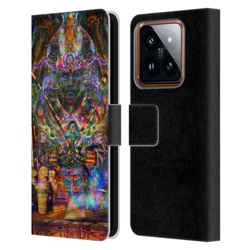 Jumbie Art Gods and Goddesses Osiris Leather Book Wallet Case Cover For Xiaomi 14