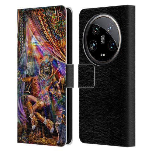 Jumbie Art Gods and Goddesses Bastet Leather Book Wallet Case Cover For Xiaomi 14 Ultra