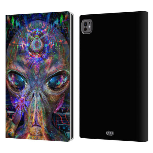 Jumbie Art Visionary Alien Leather Book Wallet Case Cover For Apple iPad Pro 11 M4 2024