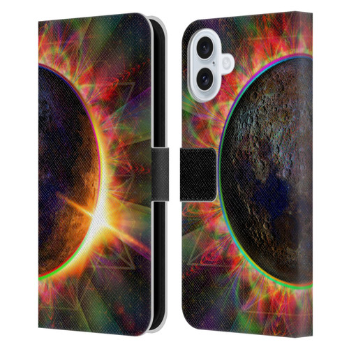 Jumbie Art Visionary Eclipse Leather Book Wallet Case Cover For Apple iPhone 16 Plus