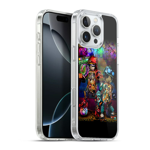 Jumbie Art Visionary Boombox Robots Soft Gel Case for Apple iPhone 16 Pro Max & MagSafe
