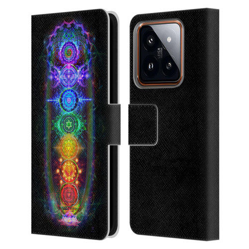 Jumbie Art Visionary Chakras Leather Book Wallet Case Cover For Xiaomi 14