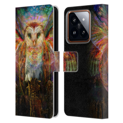 Jumbie Art Visionary Owl Leather Book Wallet Case Cover For Xiaomi 14