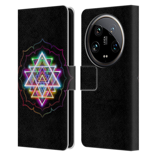 Jumbie Art Visionary Sri Yantra Leather Book Wallet Case Cover For Xiaomi 14 Ultra