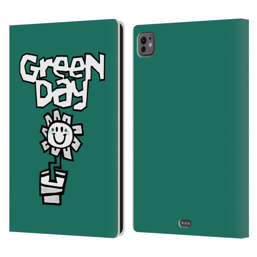 Green Day Graphics Flower Leather Book Wallet Case Cover For Apple iPad Pro 11 M4 2024