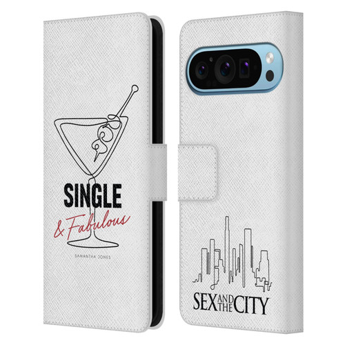 Sex and The City: Television Series Characters Single And Fabulous Samantha Leather Book Wallet Case Cover For Google Pixel 9 / Pixel 9 Pro