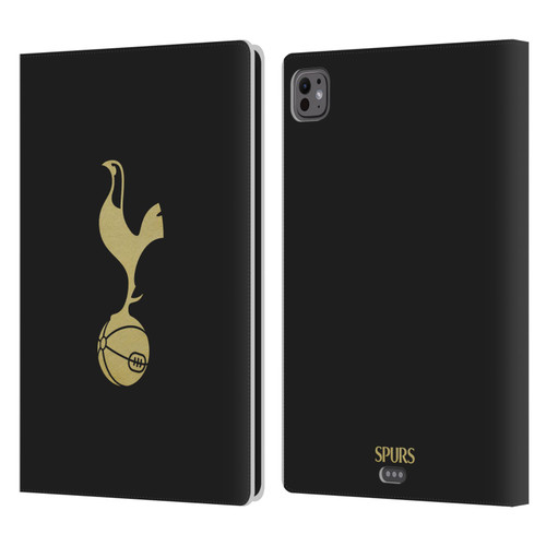 Tottenham Hotspur F.C. Badge Black And Gold Leather Book Wallet Case Cover For Apple iPad Pro 11 M4 2024