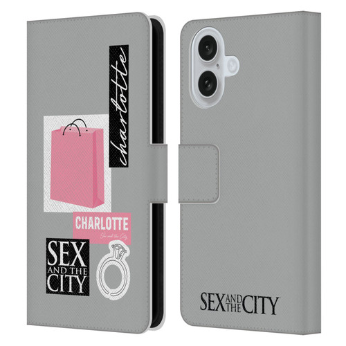Sex and The City: Television Series Characters Shopping Bag Charlotte Leather Book Wallet Case Cover For Apple iPhone 16