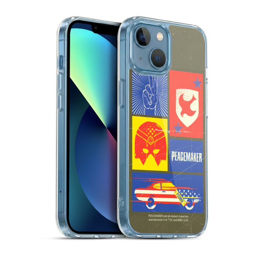 Peacemaker: Television Series Graphics Icons Soft Gel Case for Apple iPhone 13 Mini & MagSafe