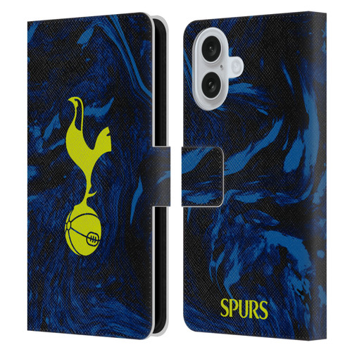 Tottenham Hotspur F.C. 2021/22 Badge Kit Away Leather Book Wallet Case Cover For Apple iPhone 16