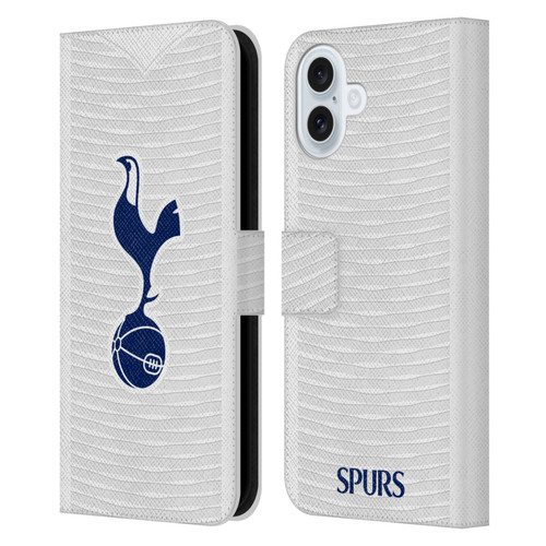 Tottenham Hotspur F.C. 2021/22 Badge Kit Home Leather Book Wallet Case Cover For Apple iPhone 16 Plus