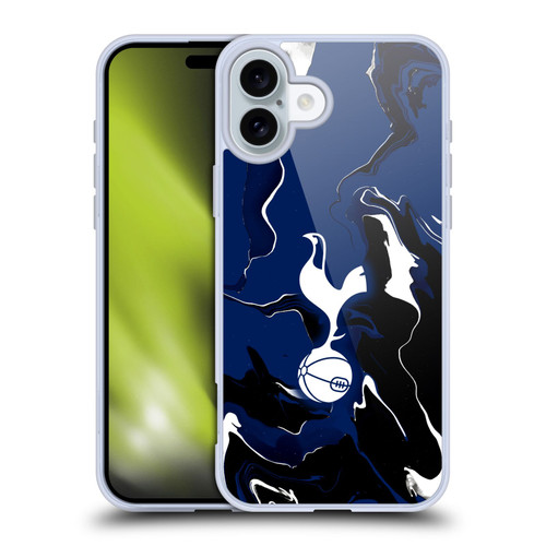 Tottenham Hotspur F.C. Badge Marble Soft Gel Case for Apple iPhone 16 Plus