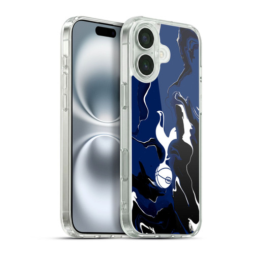 Tottenham Hotspur F.C. Badge Marble Soft Gel Case for Apple iPhone 16 Plus & MagSafe