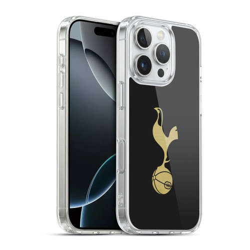 Tottenham Hotspur F.C. Badge Black And Gold Soft Gel Case for Apple iPhone 16 Pro & MagSafe