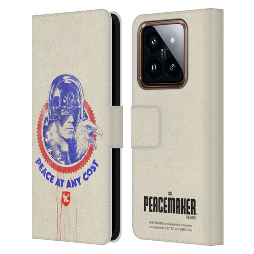 Peacemaker: Television Series Graphics Christopher Smith & Eagly Leather Book Wallet Case Cover For Xiaomi 14