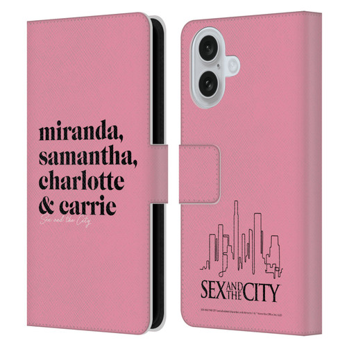 Sex and The City: Television Series Graphics Character 2 Leather Book Wallet Case Cover For Apple iPhone 16