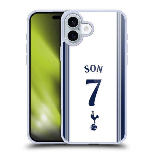 Tottenham Hotspur F.C. 2024/25 Players Home Kit Son Heung-Min Soft Gel Case for Apple iPhone 16 Plus Tottenham Hotspur F.C. 2024/25 Players Home Kit Son Heung-Min Soft Gel Case for Apple iPhone 16 Plus